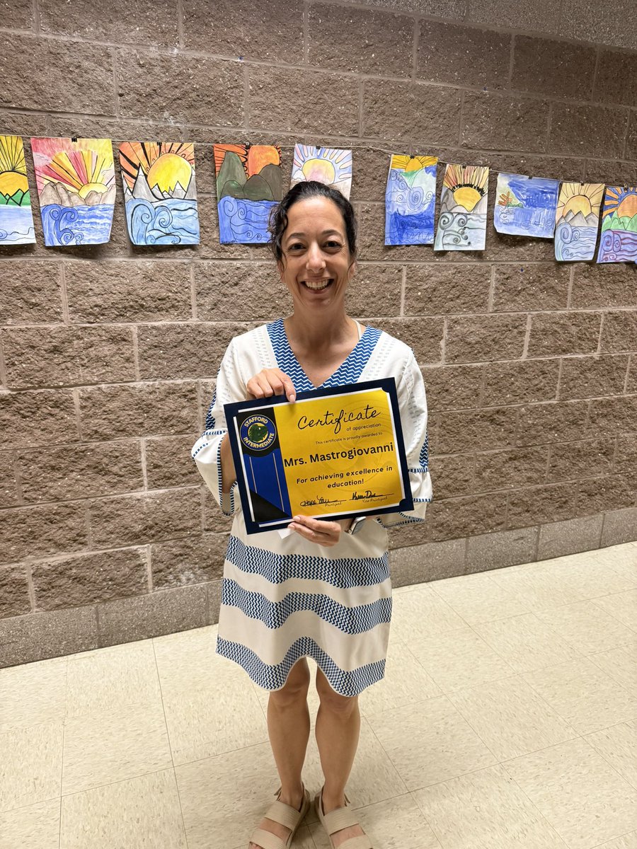 Intermediate staff member of the week 6/6 💙💛 Mrs. Mastrogiovanni is the mastermind behind our lip dub.   We appreciate your creativity and dedication to our students!  <a href="/Stafford_INT/">Hope Zaun</a>