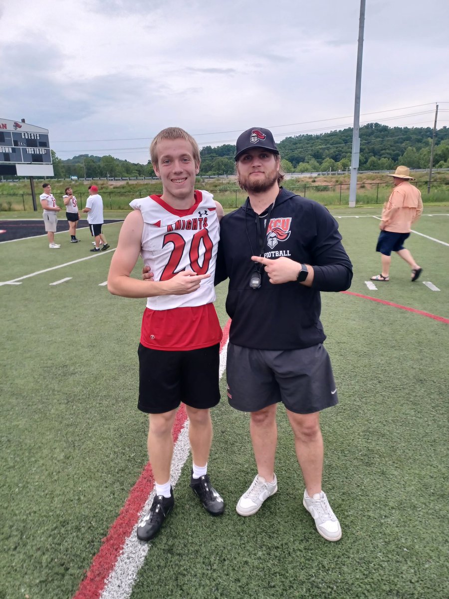 After a great camp, I'm beyond ecstatic to announce I have received my 1st offer from <a href="/GoKnightsFB/">KCU Football</a>! Romans 8.28
#AGTG #TOI #Goknights  

<a href="/CoachBradenLong/">Braden Long</a> <a href="/JobySully/">Joby Sullivan</a> <a href="/CoachRo35/">Coach Roland Brady</a> <a href="/coachcollier1/">Alex Collier</a> <a href="/football_jtown/">Jtown football</a> <a href="/centurions_fb/">CAL Football</a> <a href="/CenturionAD/">CAL Athletics</a> <a href="/TroyerNolan/">Coach T</a> <a href="/THunterCantwell/">Hunter Cantwell</a>