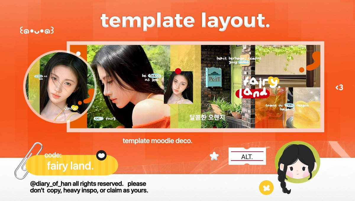 diary__of__han's tweet image. help repost please, thank you! 🐠 ♥️

halo semuanya! aku dan @orbitofkomi punya 16 template layout yang bisa kalian jemput hari ini, tepat pada:

🕖: 19.30 WIB
📩: DM ke @diary__of__han 

untuk ketentuan lainnya bisa cek tweet di bawah ini yaa! 🧃 #zonauang #zonaba