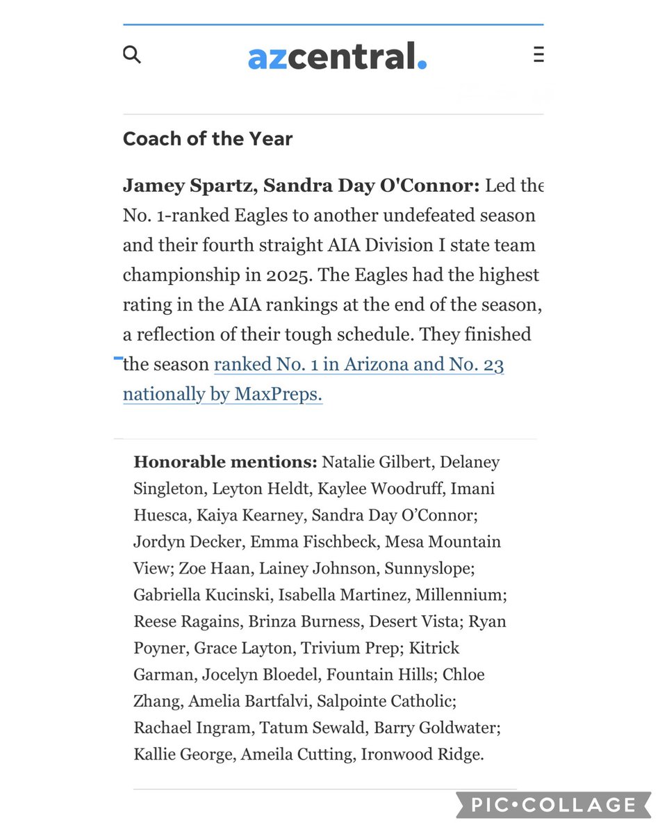 Congratulations to The Republic HS All- Arizona Beach Team Honorable Mention &amp; Coach of the Year!  Incredible talent and coaching staff to bring home 4th straight state trophy to represent best of the best in Arizona!  Thank you <a href="/azcentral/">azcentral</a> for honoring our athletes &amp; Coach Spartz