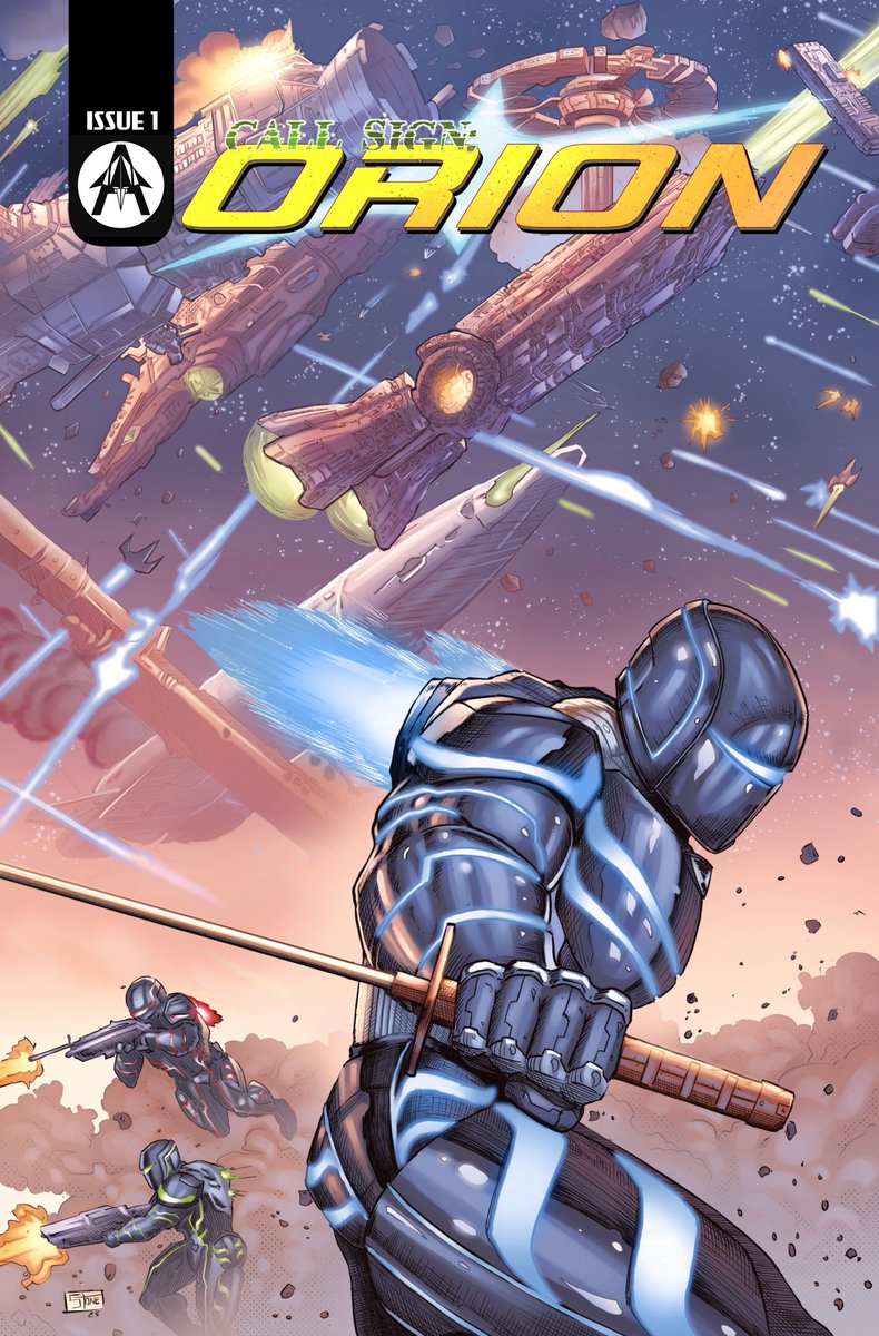 RJ_William88's tweet image. Call Sign: Orion
A dystopian sci-fi in the spirit of classics like Starship Troopers and Brave New World, with a little Battlestar Galactica thrown in.
Edited by @BloodyRedBaron
Drawn by @LukeStoneStudio
Cover B by @DocBlalock8404 and @DarkGiftComics
Only on @fundmycomic…