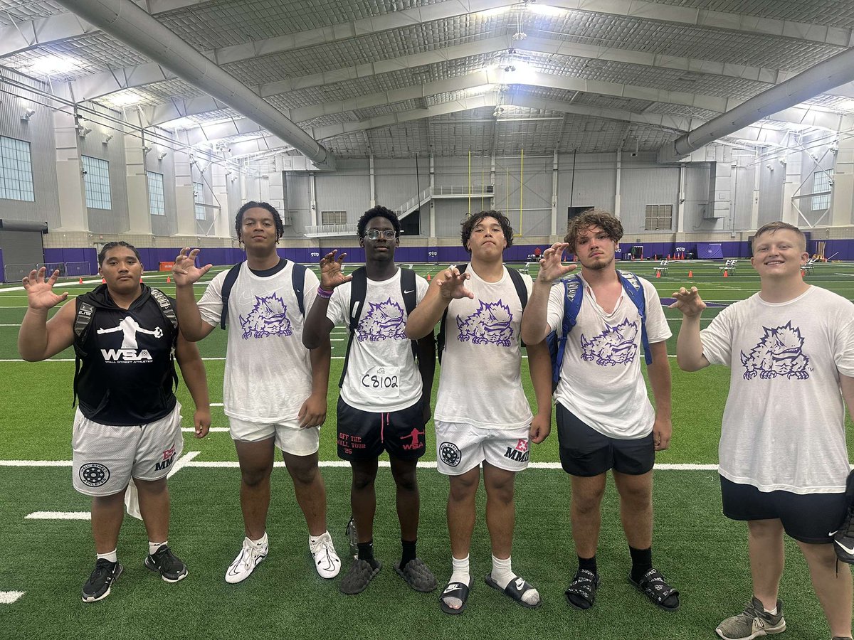 Had a great Time at <a href="/TCUFootball/">TCU Football</a> camp got to learn and compete hoping to come back next year!!
<a href="/coachwoodward/">Zach Woodward</a> <a href="/CoachBrownDL/">Brian Brown</a> <a href="/ByronNelsonFB/">Byron Nelson Football</a> <a href="/chrislanis2026/">Christopher Lanis</a> <a href="/FineTVailahi/">Fine Taufatofua Langi Vailahi</a>