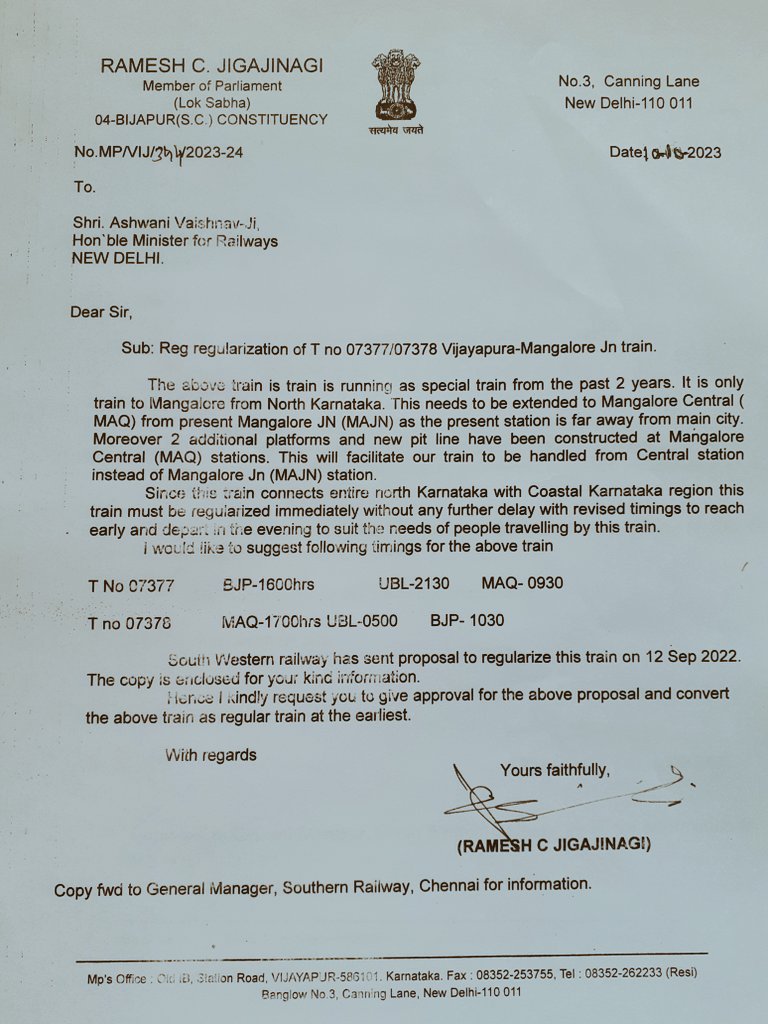 Vijayapur Railway Horat Samiti (@horat_samiti) on Twitter photo Sincerely thank railway activists from MANGALURU for relentlessly pursuing this with southern railway officials and Sincerely thank SWR officials & Southern railway officials <a href="/KARailway/">Karnataka Rail Users</a> Sincerely thank railway activists from MANGALURU for relentlessly pursuing this with southern railway officials and Sincerely thank SWR officials & Southern railway officials <a href="/KARailway/">Karnataka Rail Users</a>