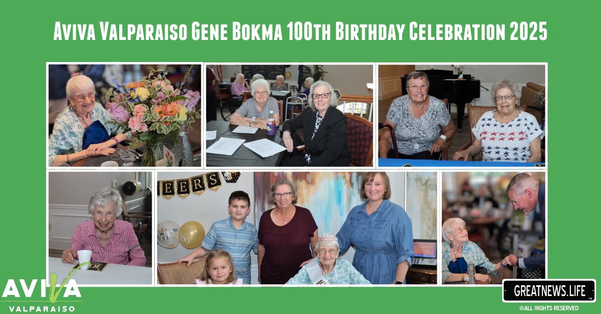 A century of memories, laughter, and love!🎉 Aviva Valparaiso celebrated Gene Bokma's 100th birthday today! Here's to an incredible milestone, happy birthday!🥳🎂
Read more on the celebration and see the photos here:
valpo.life/article/aviva-…