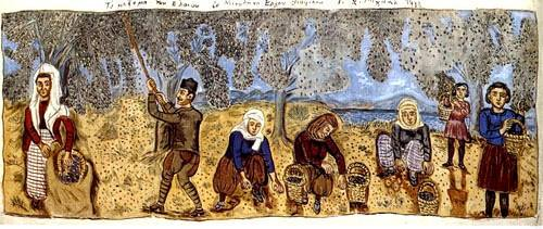 #zeytinimedokunma Resim: Midillili ressam Teofilos (Θεόφιλος)  (1870-1934).