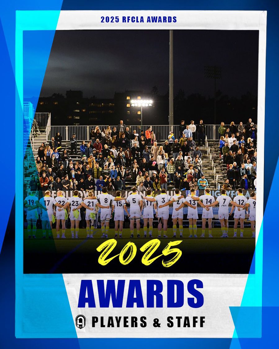 Rugby Football Club Los Angeles (@rugbyfcla) on Twitter photo #RFCLA celebrated its 2025 <a href="/usmlr/">Major League Rugby</a> season on Friday by honoring its top contributors on and off the field during the club's annual awards event in El Segundo.
NEWS: rugbyfcla.com/news/latest/rf… #RFCLA celebrated its 2025 <a href="/usmlr/">Major League Rugby</a> season on Friday by honoring its top contributors on and off the field during the club's annual awards event in El Segundo.
NEWS: rugbyfcla.com/news/latest/rf…