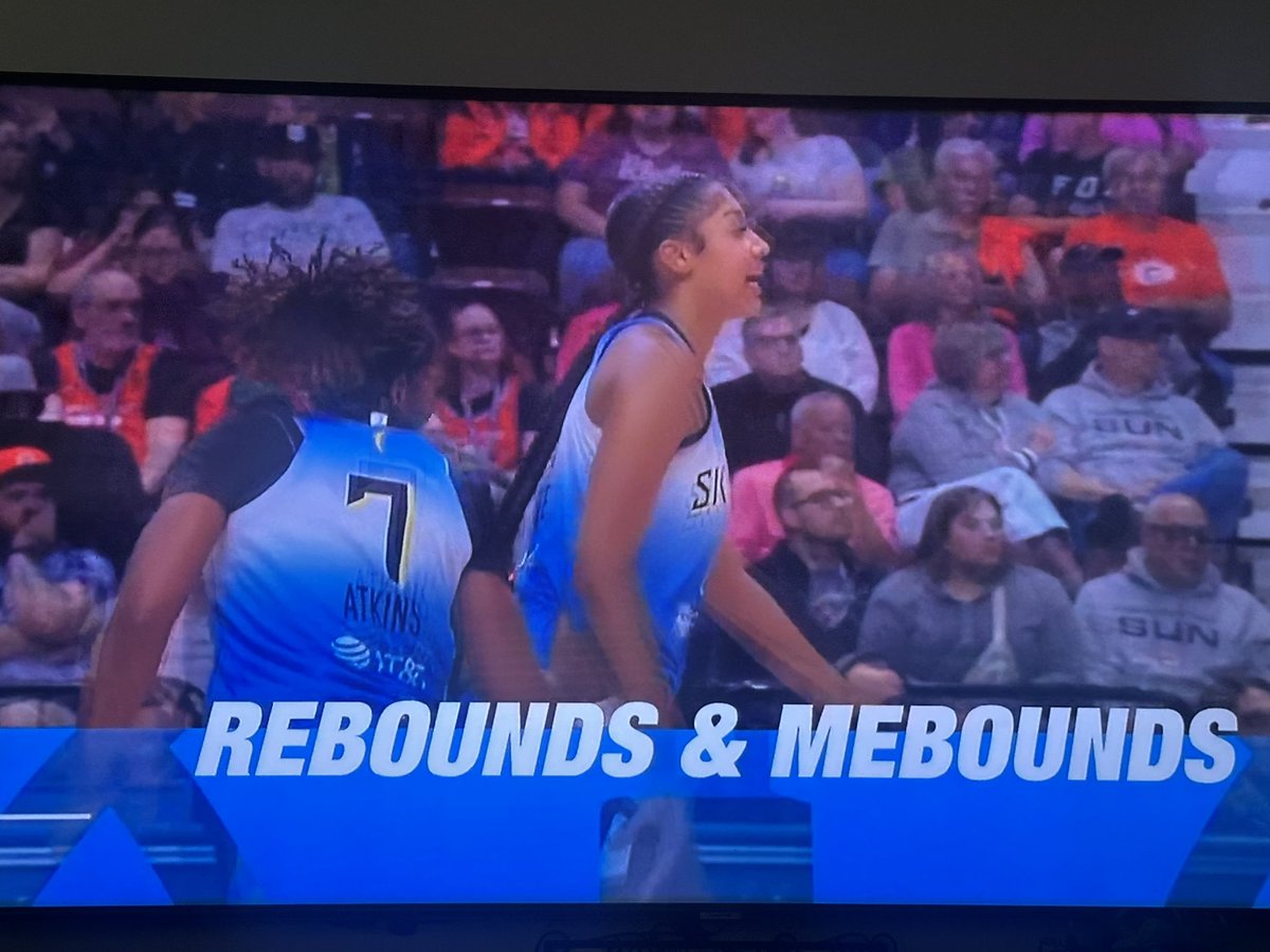 Mebounds on national TV … she really won chat !