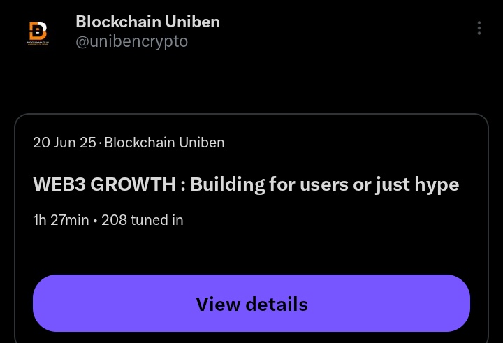 Last night was more than just a Space, it was a necessary conversation. 

We talked about what growth actually looks like in Web3 — beyond the hype, beyond the noise.
If you pulled up, thank you. You made it what it was. 🤍

Replay’s up if you missed it. Catch the gems.