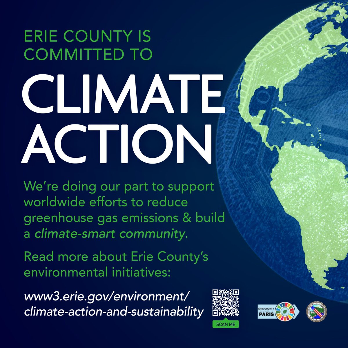 Erie County, NY (@eriecountyny) on Twitter photo Erie County is going green! We're doing our part to support worldwide efforts to reduce greenhouse gas emissions and build a "climate-smart community."
Read more about <a href="/ErieCoDEP/">Erie County DEP</a> & county environmental initiatives at: www3.erie.gov/environment/cl…
#GoGreen #Environment #ParisAccord Erie County is going green! We're doing our part to support worldwide efforts to reduce greenhouse gas emissions and build a "climate-smart community."
Read more about <a href="/ErieCoDEP/">Erie County DEP</a> & county environmental initiatives at: www3.erie.gov/environment/cl…
#GoGreen #Environment #ParisAccord