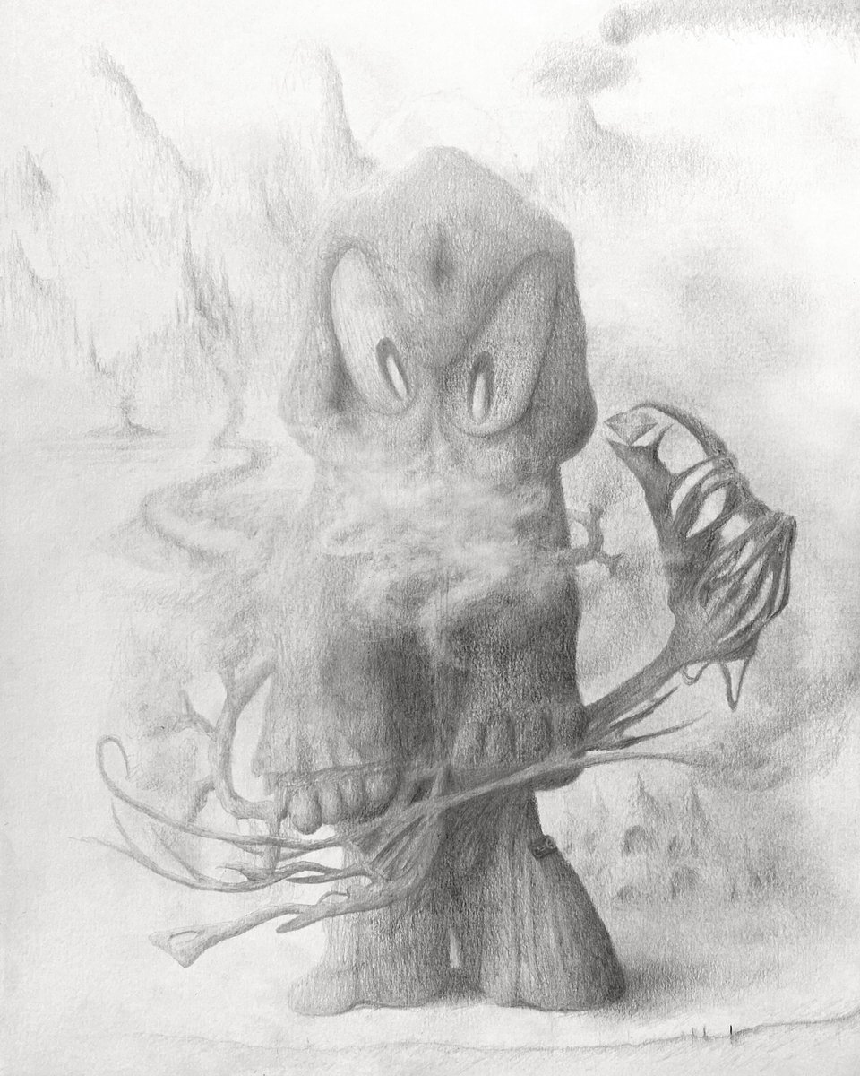 alexcclayton's tweet image. &apos;light shines over the mountain&apos; pencil drawing