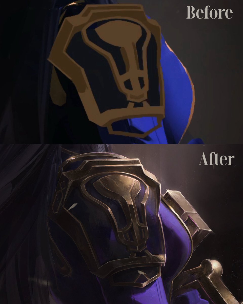 tramdoesarts's tweet image. Before and after rendering ⚜️
#arcane #arcanefanart #procreate
