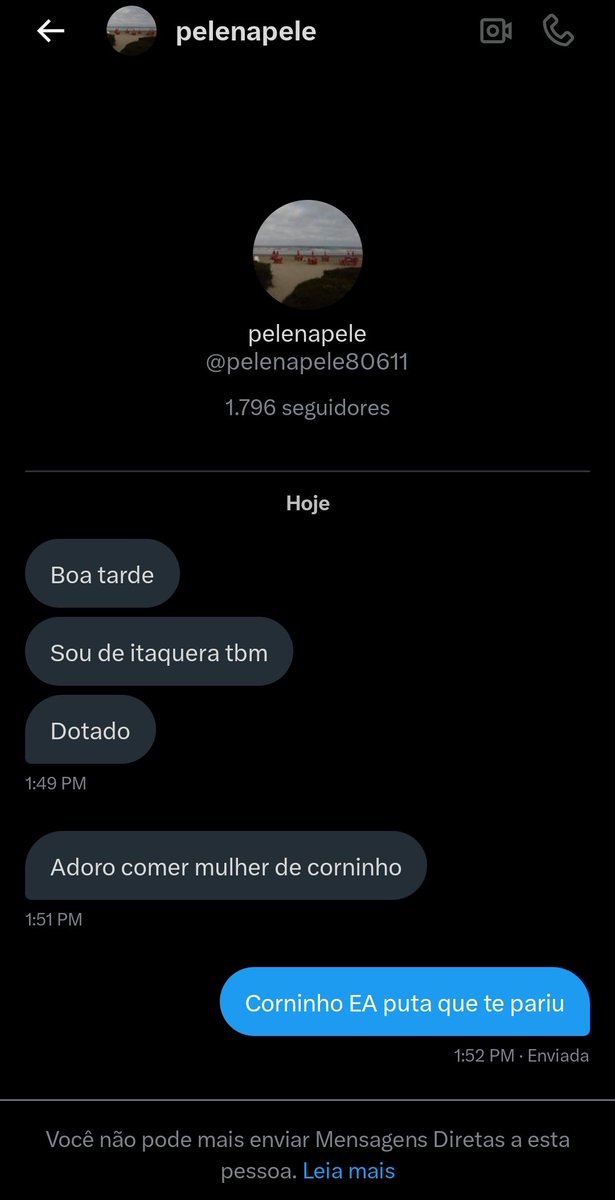 ksalanjo_Sp's tweet photo. Não seja babaca corninho e a puta que te pariu aqui não arruma nada aqui não existe puta ou corno respeito do começo de tudo https://t.co/Wgbuw319yX