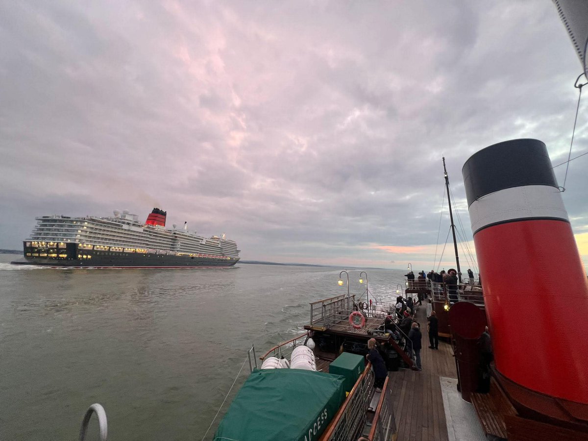PS_Waverley's tweet image. ONE-OFF EVENING CRUISE ABOARD WAVERLEY TO ESCORT CUNARD’S QUEEN ANNE - WEDNESDAY 2ND JULY

Waverley will offer an unmissable cruise on the evening of Wednesday 2nd July as she sets out to view and escort Cunard Line’s newest ship, Queen Anne, on her departure from Greenock to…