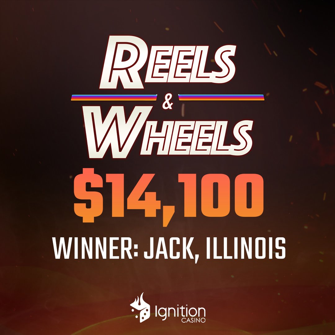 Congratulations to Jack from illinois for this win on Ignition Casino! 🤑 

He's come away with a $14,100 jackpot on Reels &amp; Wheels 🏎️

Speed your way to big wins as well by playing now - bit.ly/3PFvuf6