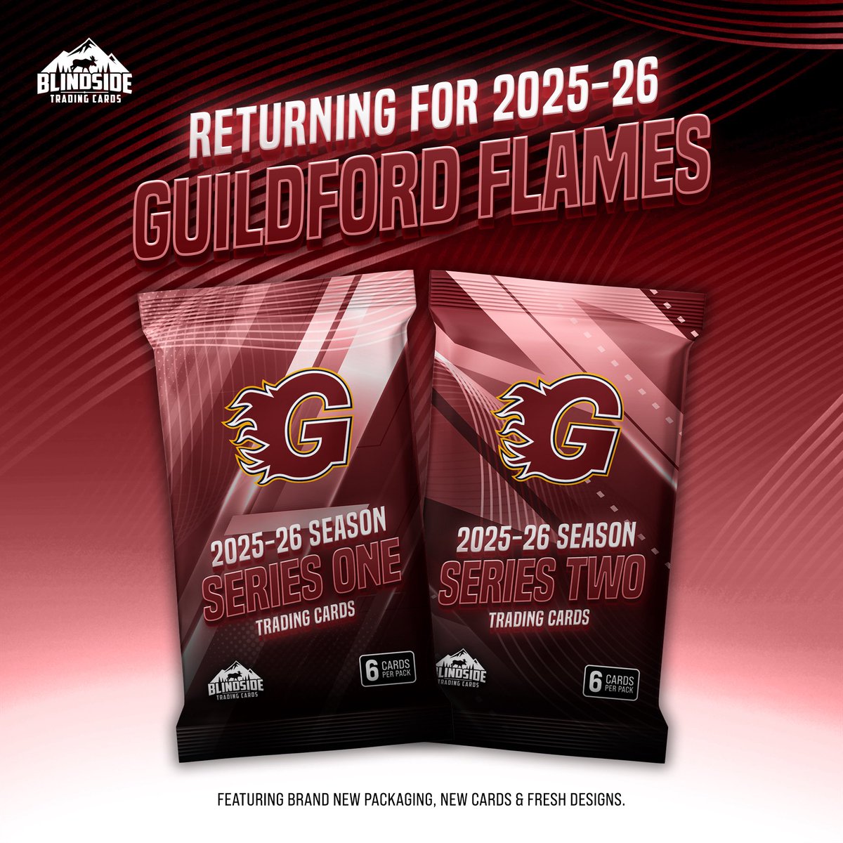 BSTradingCards's tweet image. 🔥 The Guildford Flames are fired up and back with Blindside for 2025/26! 🔥
Our third returning team for the 2025/26 campaign — this season is loaded with more cards, fresh designs and brand new recyclable foil packs to tear into!