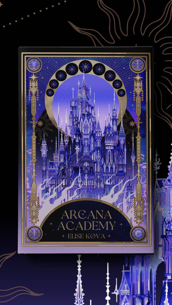 Cover Illustration for <a href="/owlcrate/">OwlCrate</a> special edition 'Arcana Academy' by Elise Kova