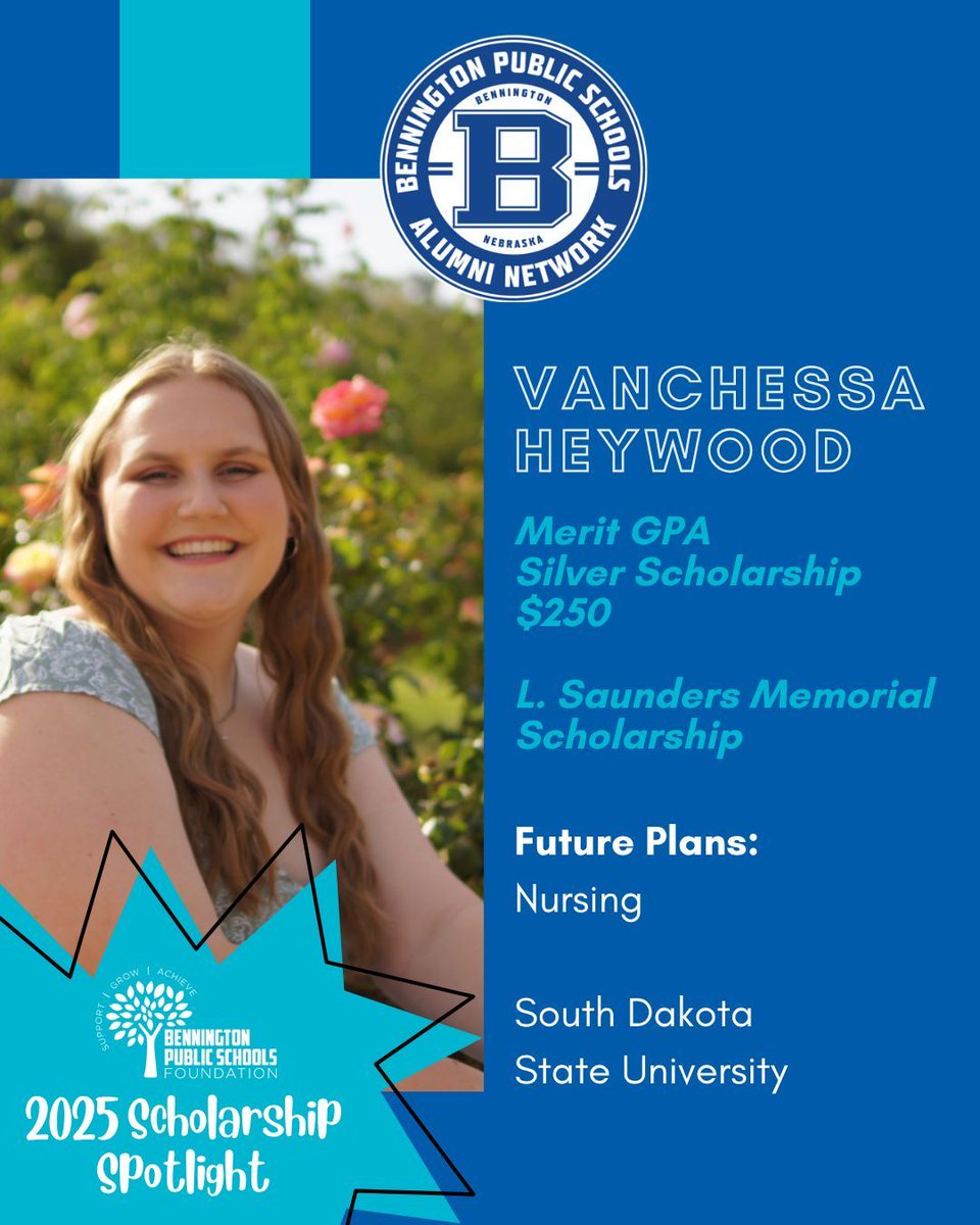 Congrats to 2025 graduate Vanchessa, recipient of a Merit Scholarship and the L. Saunders Memorial Scholarship through the BPS Foundation!

Wishing you the best of luck on your next chapter in Nursing at South Dakota State University!
