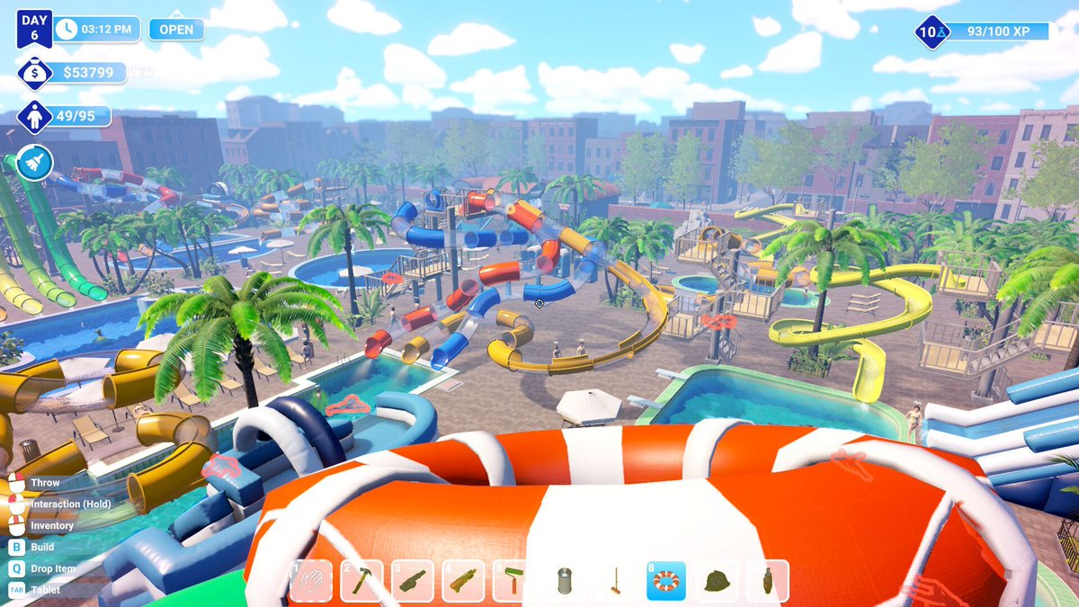 WaterParkSim's tweet image. Happy #screenshotsaturday!

Check out this sneak peek of a larger waterpark 👀💦

Do you prefer straight water slides or swirly water slides? 🎢   

#WaterparkSimulator #SimulationGames #IndieDev #ParkBuilder