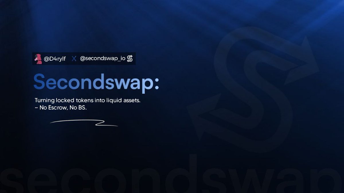 Daryl💥 (@filaemmanuell) on Twitter photo Ever tried selling locked tokens OTC?
Yeah, it’s like trying to sell a house on WhatsApp😩
Your tokens are locked, you’re broke…
& the OTC guy just ghosted you🤧
Good news?
<a href="/secondswap_io/">SecondSwap</a> just turned locked tokens into liquid assets
~No escrow, No BS💃
Let’s break it down
🧵 Ever tried selling locked tokens OTC?
Yeah, it’s like trying to sell a house on WhatsApp😩
Your tokens are locked, you’re broke…
& the OTC guy just ghosted you🤧
Good news?
<a href="/secondswap_io/">SecondSwap</a> just turned locked tokens into liquid assets
~No escrow, No BS💃
Let’s break it down
🧵