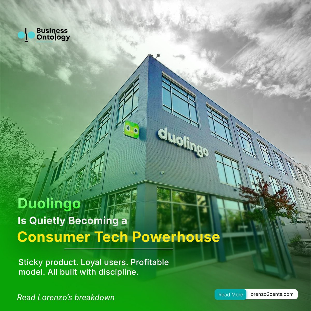 BastianelliLore's tweet image. Duolingo is no longer just an app — it’s becoming a consumer tech giant.

With a sticky product, loyal base, and a disciplined path to profitability, it’s scaling with precision and power.

Dive into the full story from
@BastianelliLore

#DuolingoGrowth #ConsumerTech…