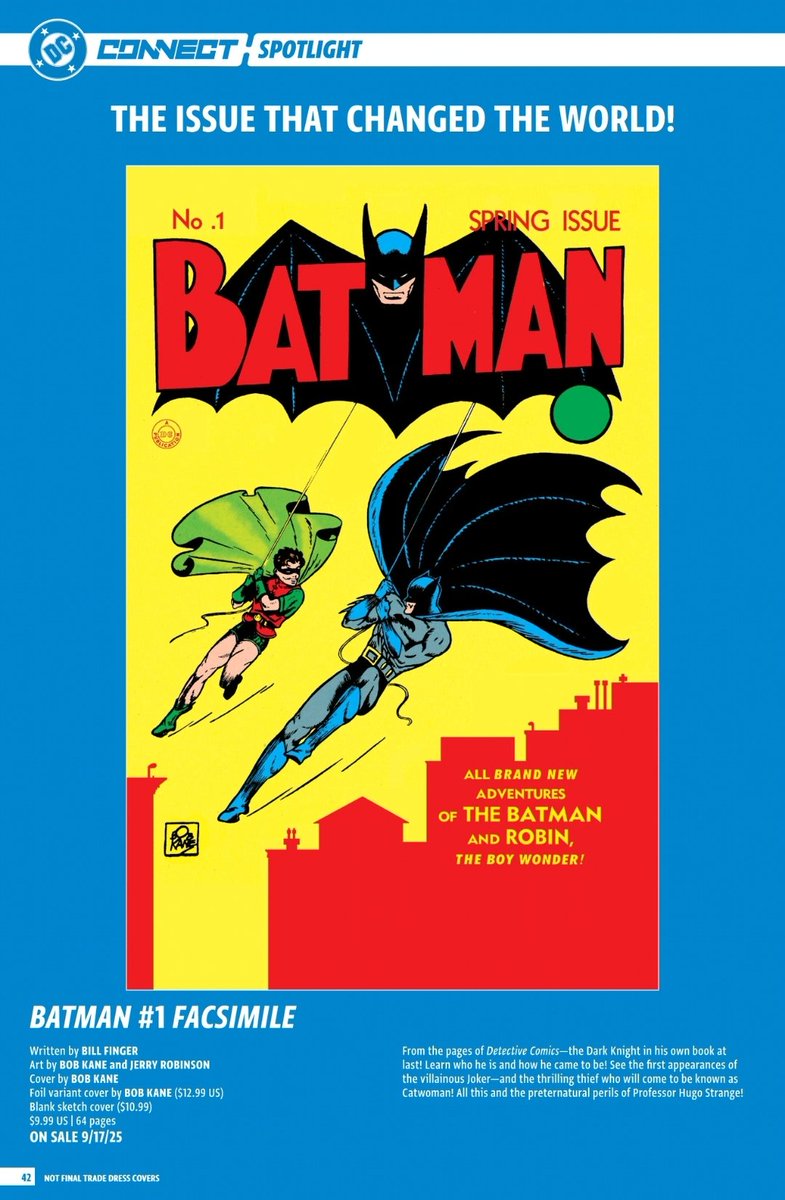 I can't wait! It would be nice if DC just kept going with a facsimile edition of the next issue of the original Batman run each month!