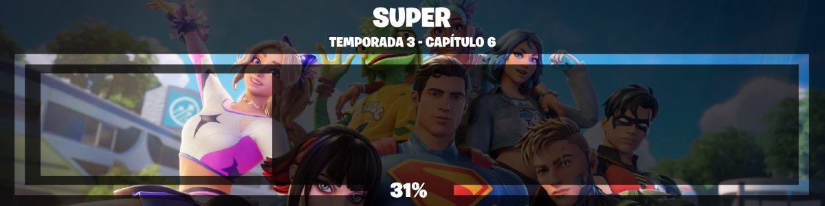 FNProgres's tweet photo. La Temporada Super está completa al 31% [43 días].

#Fortnite https://t.co/QMsH80n510