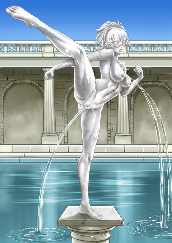 Come join me in the bath!
I haven't posted here in a while, but here it is, another marble statue from Persona5: The Phantom X, a big shout out again to anonymous for this commission!
#夏川澪 #Persona5ThePhantomX #petrification #石化 #固め
