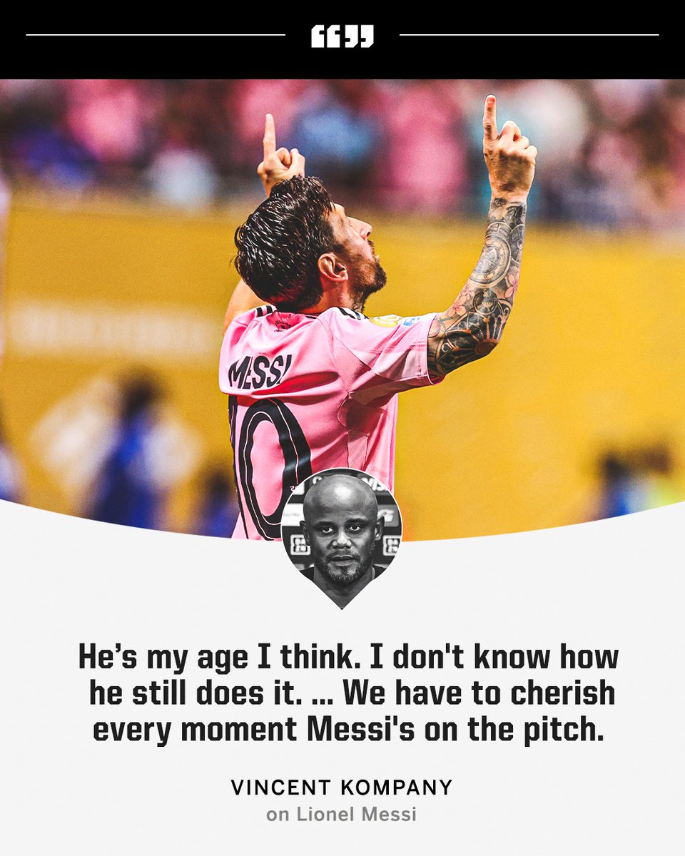 Vincent Kompany on how special Lionel Messi is.

Appreciating greatness 👏
