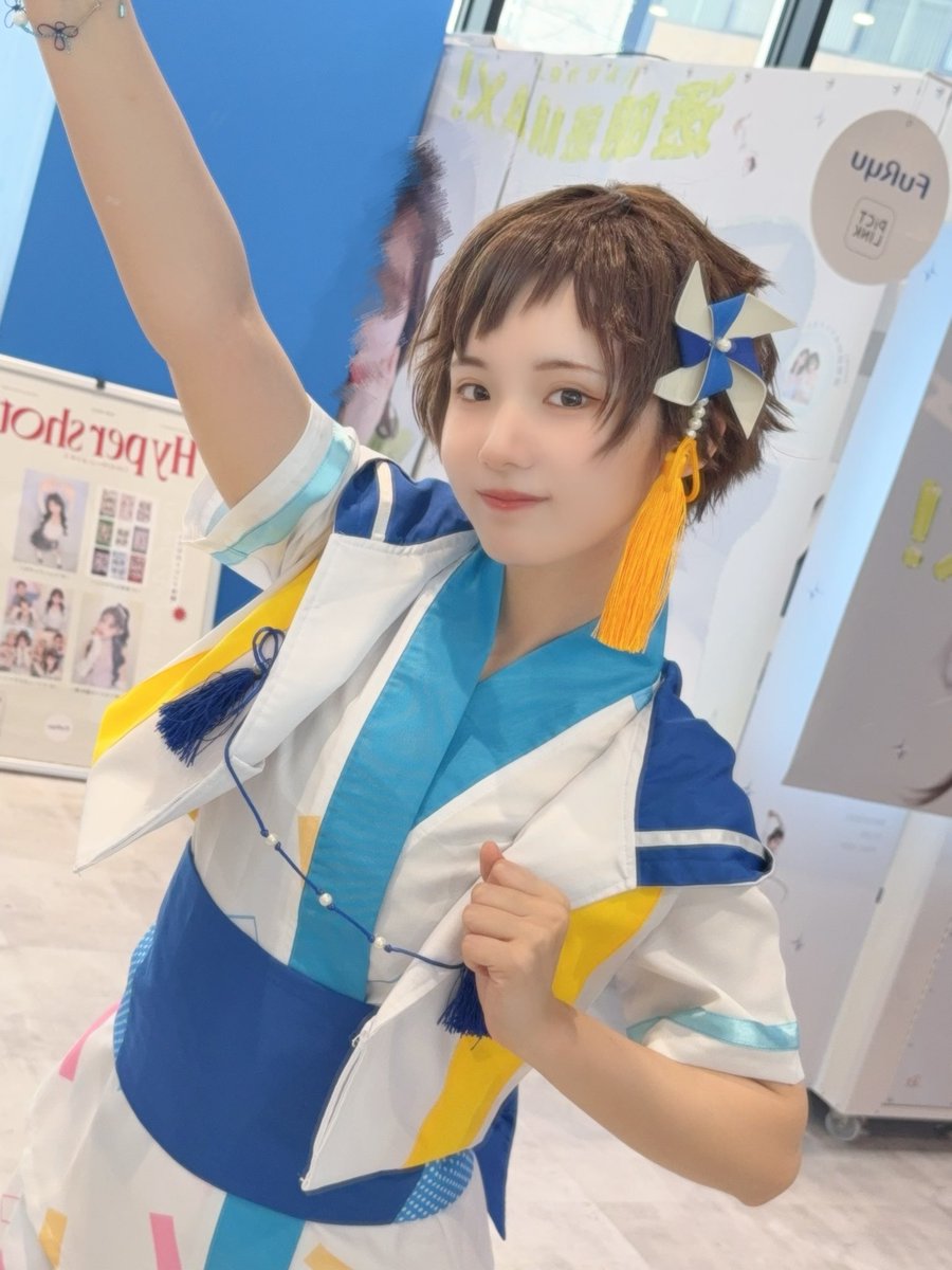 #アコスタ池袋
念願七夕衣装で光やってきたー 
⚠️鏡越しなので襟反転注意⚠️