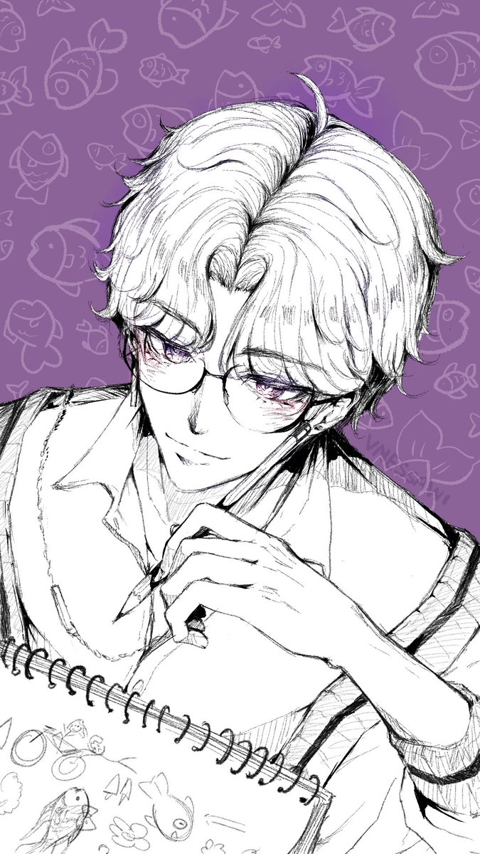 vnessawi's tweet photo. Hang out with little fishie 🐟🐟

#Rafayel #rafayelloveanddeepspace #LoveandDeepspace #loveanddeepspacefanart https://t.co/MO8aerE7Du