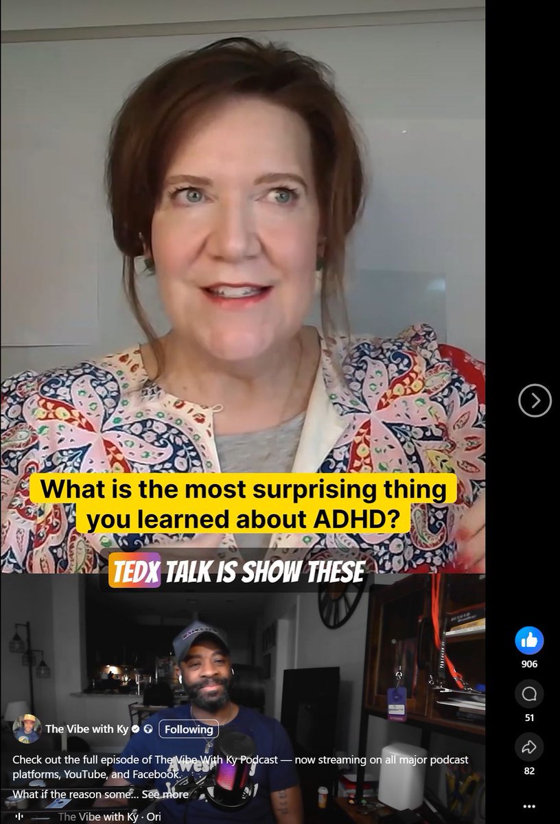 What IS the most surprising thing I learned about ADHD? 

Be sure to check out this popular one minute clip from my podcast with @KyrusKeenanWestcott (The Vibe with Ky) where I answer this question

Are you surprised?

📹 You can watch the  clip here: buff.ly/e6tXXh0