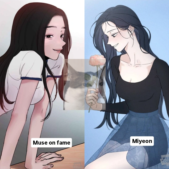 WEBCOMICFESS's tweet image. Ngeliat gepeng miyeon tuh keinget yumyeong cantik tapi keliatan suram, kayak angst hawanya di sisi lain mereka tuh indah bgt🥹🥹 semoga hidup miyeon ga seberat yumyeong😭