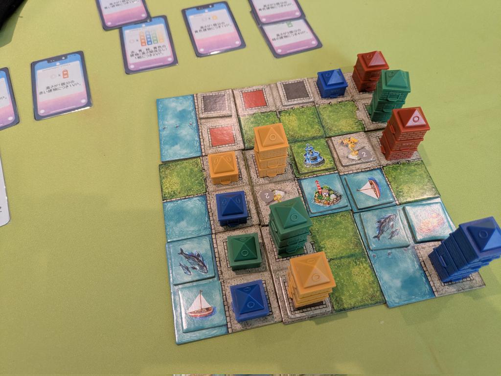 qon40416144's tweet image. 表参道ボドゲ会。フリップタウン面白かったー。度胸が試される紙ペン。あと、テーべの段々バズレが増えていくガチャは独特過ぎた。中盤一番盛り上がって後半いろんな面で失速する(笑)
①フリップタウン
②シティーズ
③ネクストステーション パリ
④テーベ
⑤ひらがなサバイバルバトル