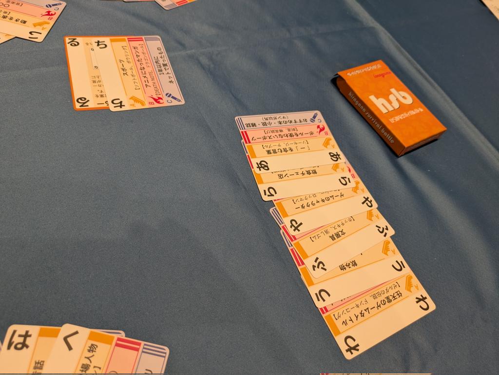 qon40416144's tweet image. 表参道ボドゲ会。フリップタウン面白かったー。度胸が試される紙ペン。あと、テーべの段々バズレが増えていくガチャは独特過ぎた。中盤一番盛り上がって後半いろんな面で失速する(笑)
①フリップタウン
②シティーズ
③ネクストステーション パリ
④テーベ
⑤ひらがなサバイバルバトル