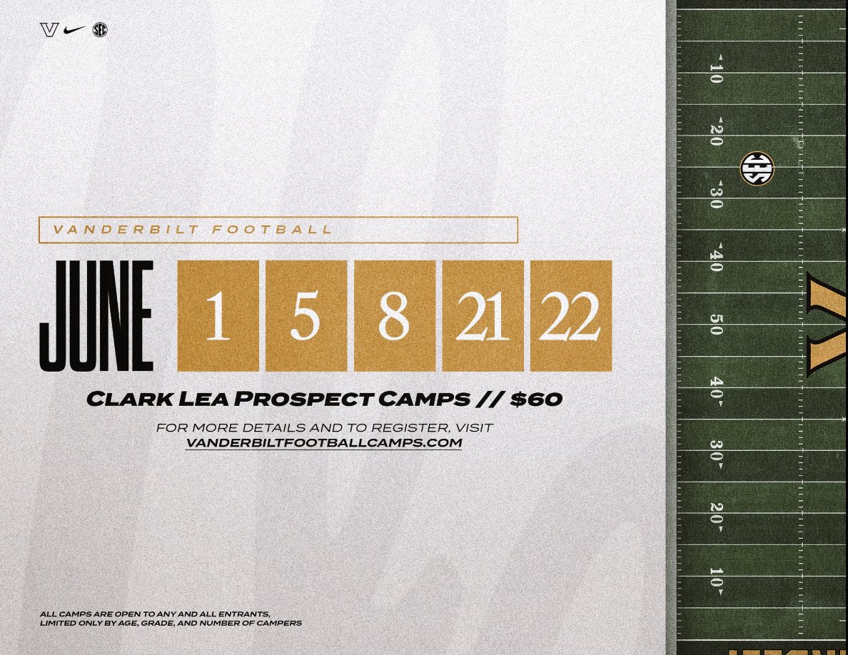 I will be at Vanderbilt today for camp!!!!