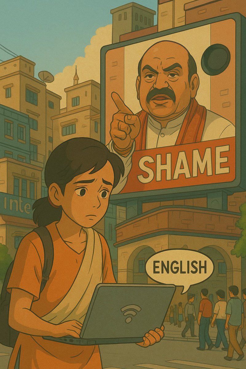 RajneetiTadka's tweet image. 🚨💥 BREAKING THE CHAINS OF SHAME 💥🚨
Amit Shah says: “One day, speaking English will be shameful in India.”
📢 But why shame what opens doors?
This isn’t about culture—it’s about control.
🧵 Let’s decode this political drama &amp;amp; linguistic hypocrisy 👇
#LanguageFreedom🎙️…