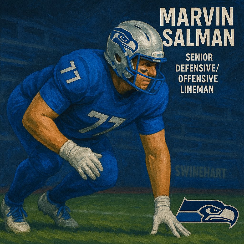 PLAYER SPOTLIGHT: #77 Marvin Salman 

Marvin enters his senior season as a force in the trenches for the Eagles. A two-way lineman, Marvin has spent the offseason transforming his game — sharpening his explosiveness off the ball, refining his handwork, and mastering leverage.