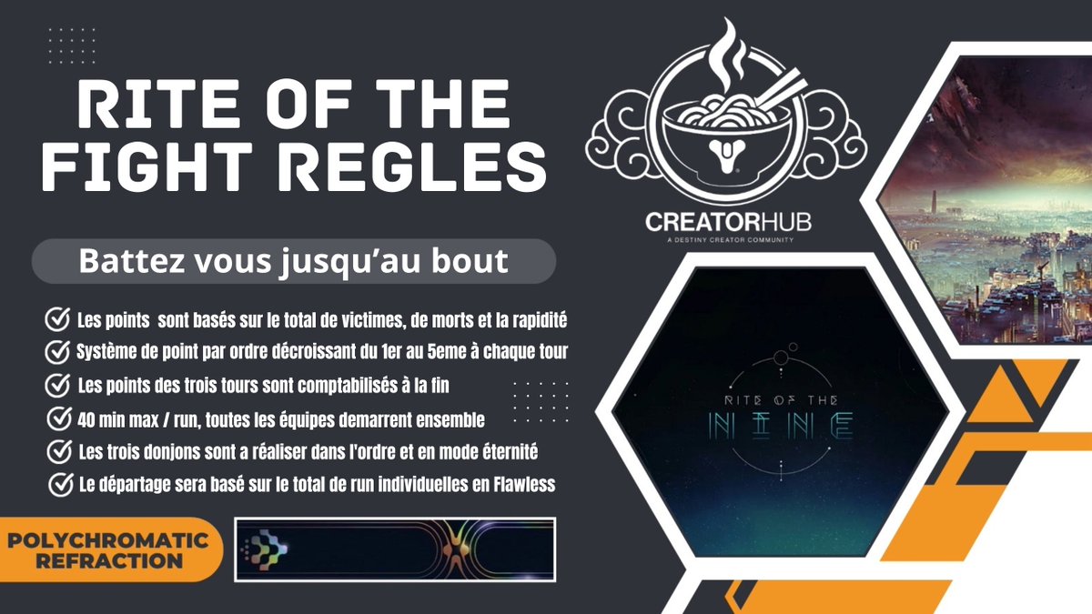 TamaUsagi6's tweet image. 💠 #Destiny2 💠
Ce soir 20h sur twitch ne ratez pas "Rite Of The Fight" Tournois inter-streamer #Destiny2Creator
Mon capitaine de team est @iScream_Queen nous seront accompagné de Tonuu
twitch.tv/iscreamqueen
twitch.tv/tonuu
twitch.tv/tama_usagi