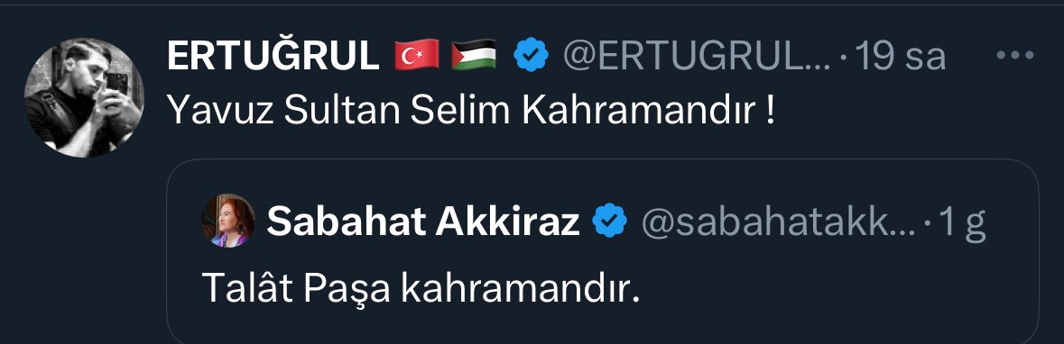 Talat da bizim Yavuz da bizim Mehmet de bizim Atatürk de bizim. Bunları bir bütün olarak görmeyenlerin kafasını anlamıyorum