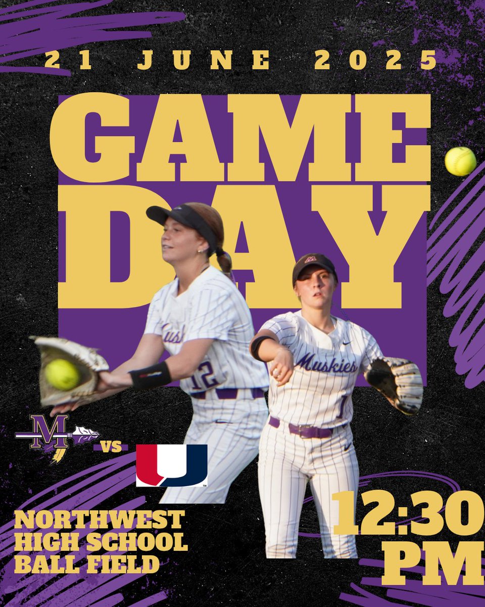 SkylarLPeterson's tweet photo. After yesterday's 2 wins, we are going to try and keep the streak going.  Two games today...#1 ranked Waukee NW (5A) and 5A Urbandale.

Come and check us out!  @SoftballMuskie https://t.co/lgx4eVFuzV
