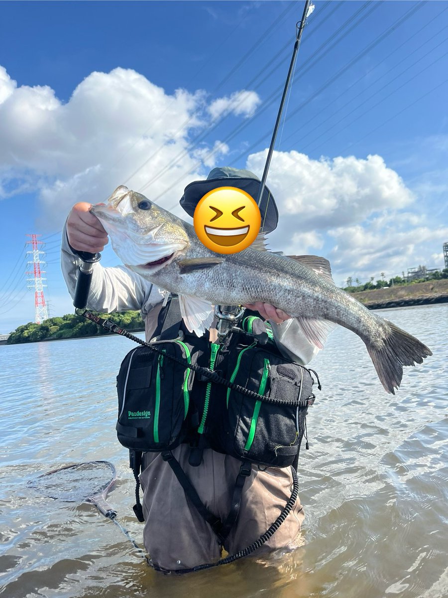 NOBUROCK5's tweet photo. 久々のシーバス釣りで釣れた！
うれし〜バース！！ https://t.co/conO1PrHoZ
