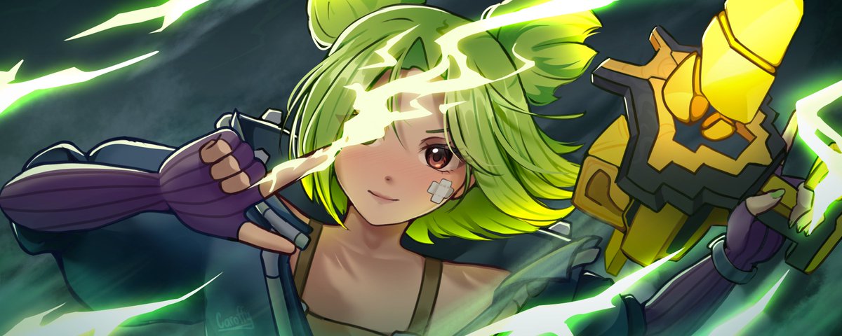 Discord banner I made for <a href="/SomeoneIsNumb/">Nathenyx</a> !! ⚡️👩‍🍳

#Zeri #LeagueOfLegendsArt