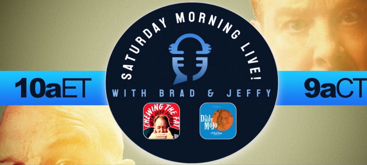 Saturday Morning Live
Myself and <a href="/realBradStaggs/">Brad Staggs - Hollow Moon Dweller</a> 
Right here on <a href="/X/">X</a> 
See you at 9am central time
#SaturdayMorningLive #SML
#CTF #ChewingTheFat