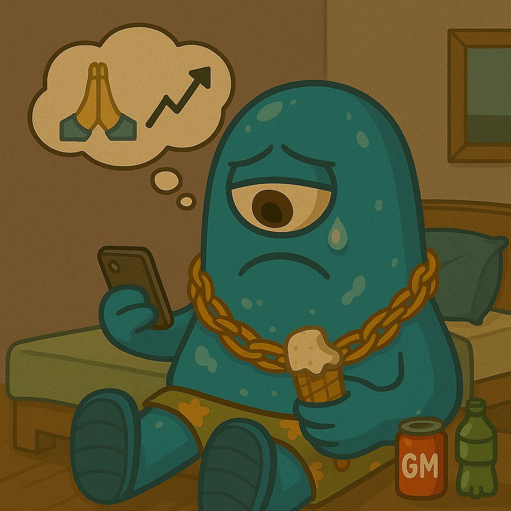 ourbluebob's tweet photo. GM! 🫠

Bob woke up a bit sad today…
…but he still believes. 

One day it’ll all make sense. 🙏📈 https://t.co/vxHaRHLZMI