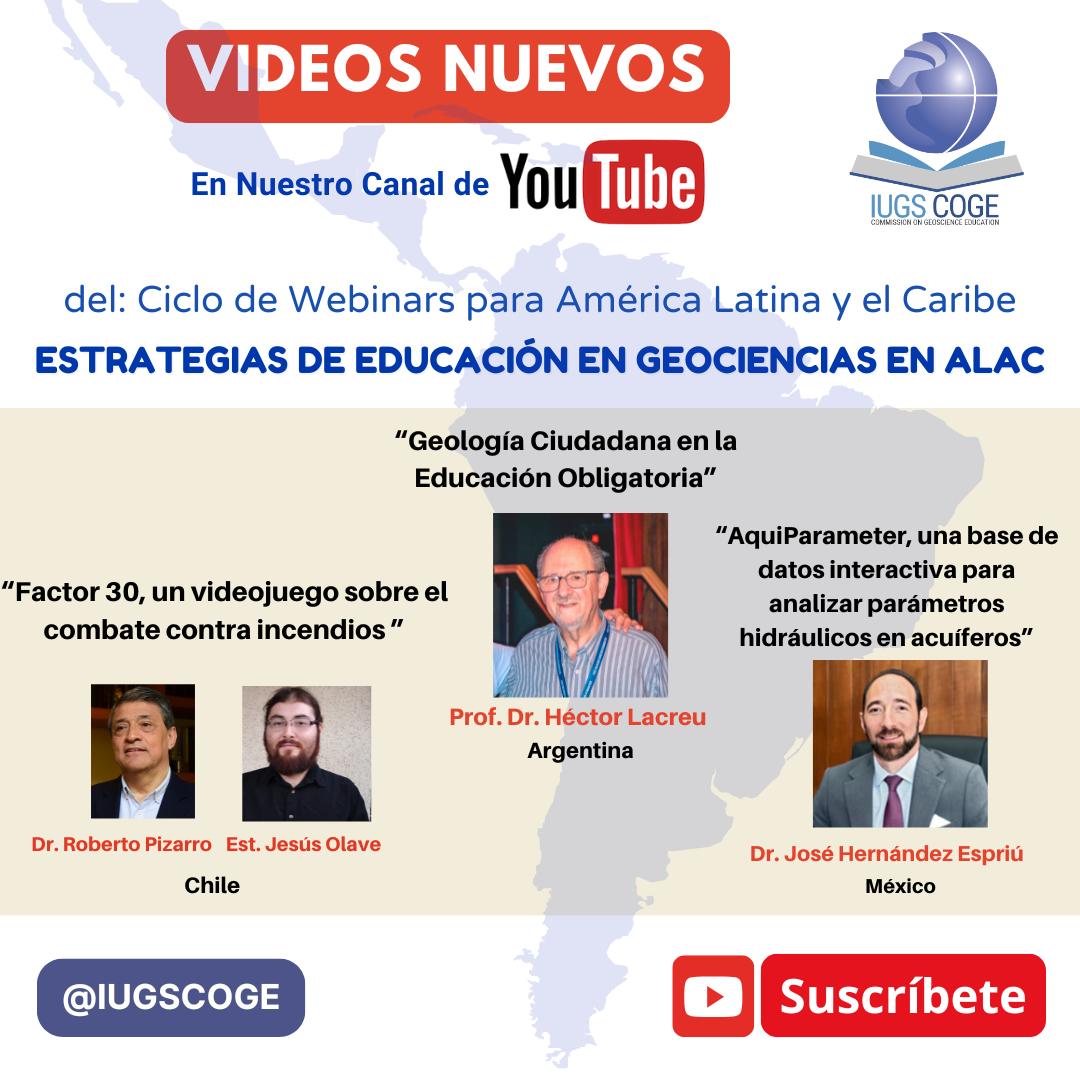 📷 ¡Ya disponibles en YouTube!

¿Te perdiste alguno de nuestros seminarios web sobre Educación en Geociencias en América Latina y el Caribe?
📷 ¡Ahora puedes verlos en cualquier momento y desde cualquier lugar a través de nuestro canal oficial de YouTube!
youtube.com/@IUGSCOGE