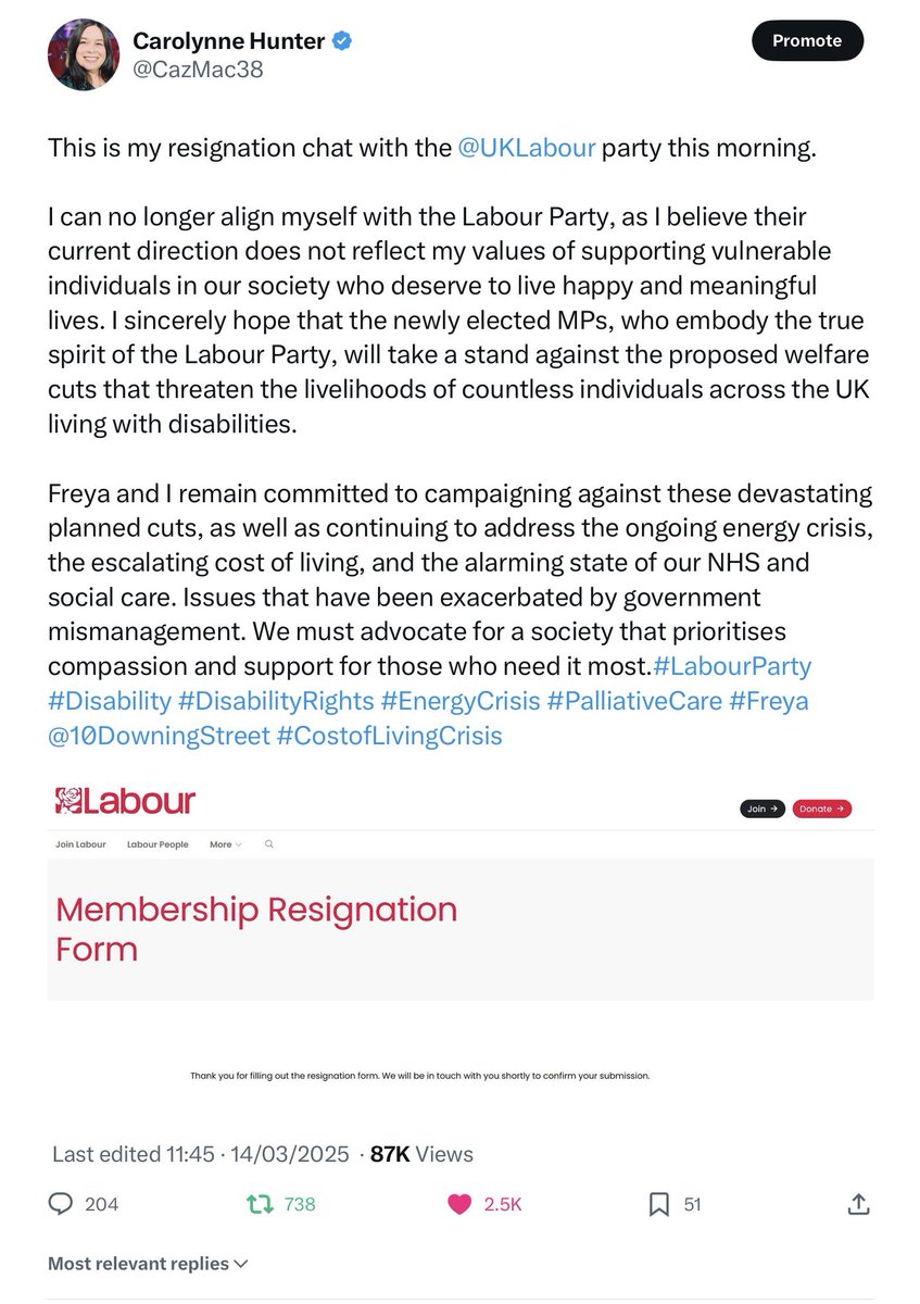 CazMac38's tweet image. I read on here an anonymous Labour MP has stated that if anyone breaks the whip with regards to the #welfarereform cuts to #PIP they will not be allowed to stand as a candidate during the next #Generalelection. If this is true, which I do believe as it mirrors the way in which I…