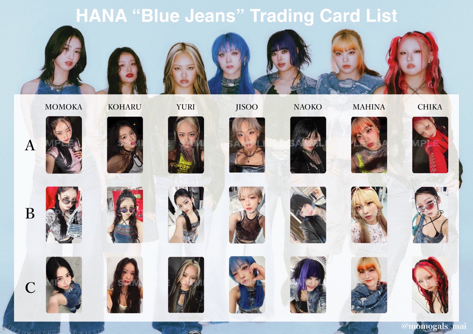 HANA トレカ 全種セット ナオコ ユリ ジス マヒナ チカ モモカ コハル み お ꕀ⋆🎀 on X: 