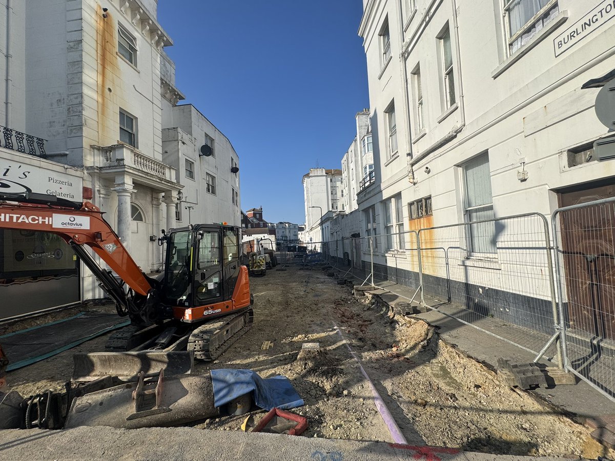 Victoria Place in Eastbourne Town Centre is now underway by <a href="/EastSussexCC/">East Sussex County Council</a>. This scheme is being funded by the successful bid for Levelling Up funding from <a href="/GOVUK/">GOV.UK</a> . A major contributor to the Movement and Access Package along with the Town Centre Plan.