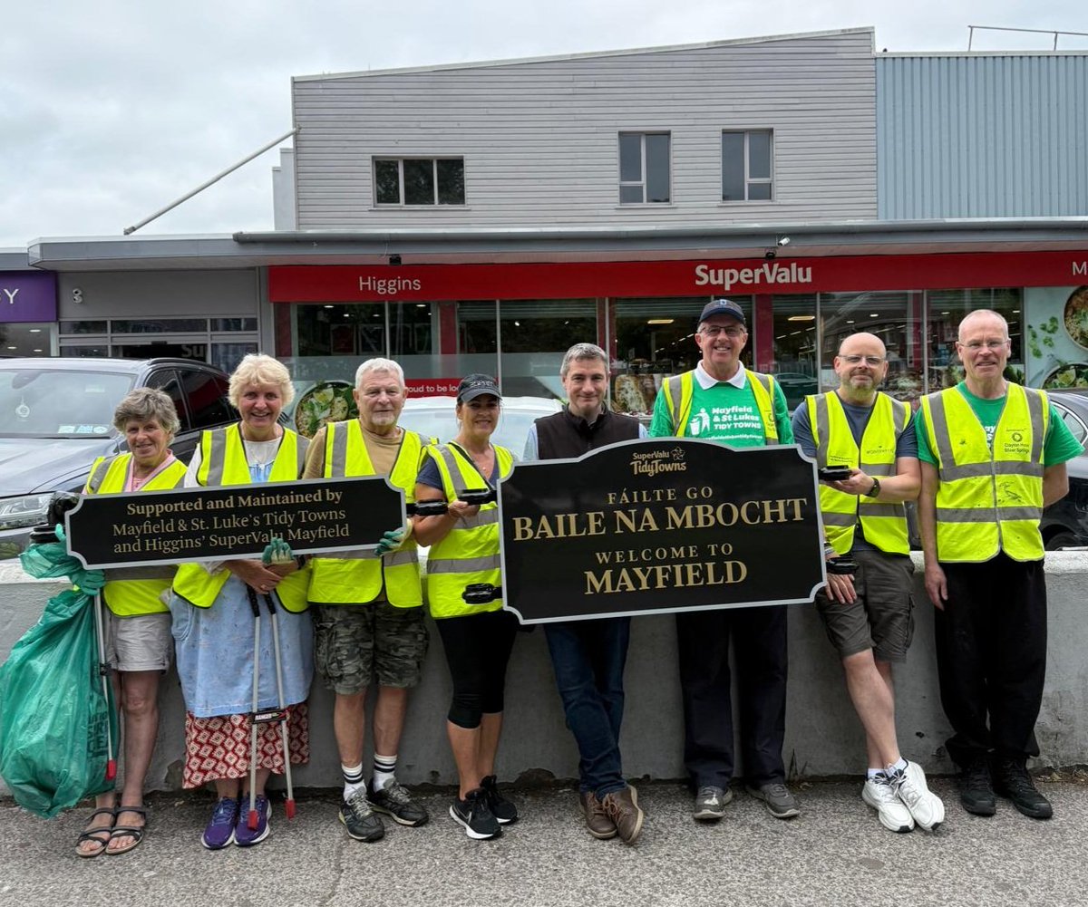 Delighted to launch our new "Welcome to Mayfield" sign this morning, which I have been working on for well over a year.

Many thanks to Tom Higgins of Higgins Supervalu Mayfield and supported by Mayfield St Lukes Tidy Towns Group for ensuring the delivery of the sign. #community