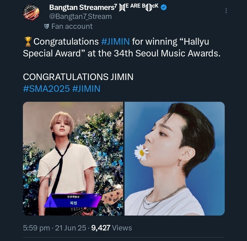 Tata_smiles07's tweet image. CONGRATULATIONS MINIMONI 🥹💜
CONGRATULATIONS JIMIN
CONGRATULATIONS RM
#smartscreentime
#JIMIN #RM
#JIMIN_SMA
#RM_LOST